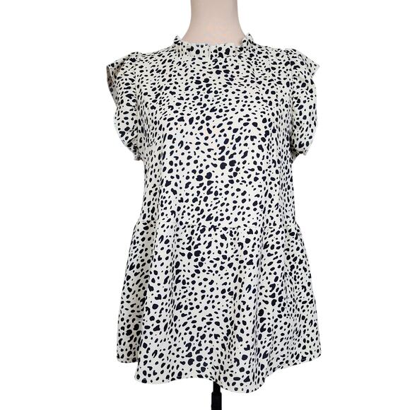 Medium Black White Blouse - Picture 1 of 5